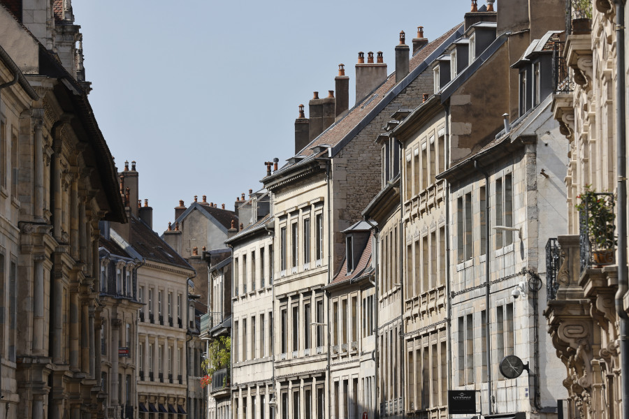 La Grande rue, centre-ville de Besançon
